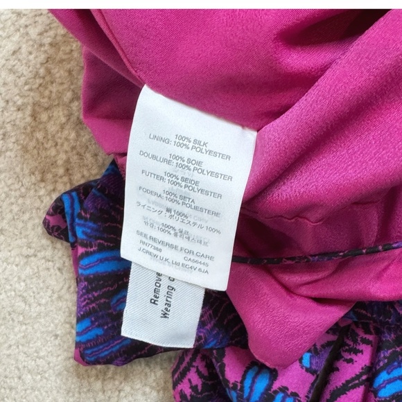 NEW J Crew Silk Jumpsuit Midnight Floral Elastic Waist Spaghetti Straps Size 6 - Picture 13 of 16